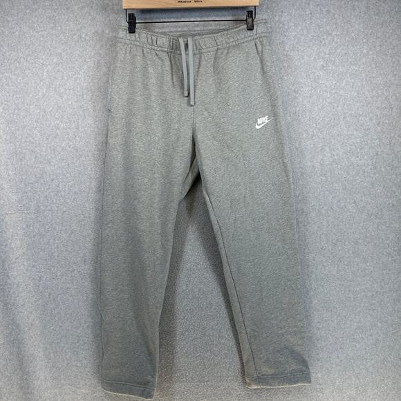 Nike Pants Men's Sweatpants Joggers Drawstring Size Medium Gray Cotton Blend - Picture 1 of 12